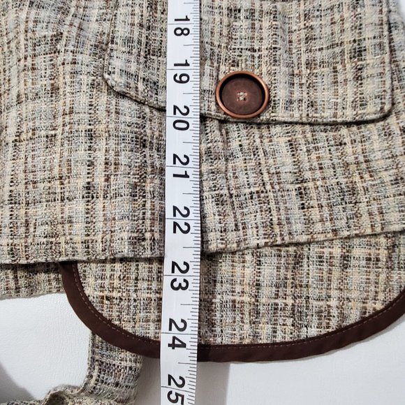 Patrizia Pepe Firenzi Italy Sz 42 Beige/Brown Blazer Jacket Cotton Blend… - Picture 8 of 8